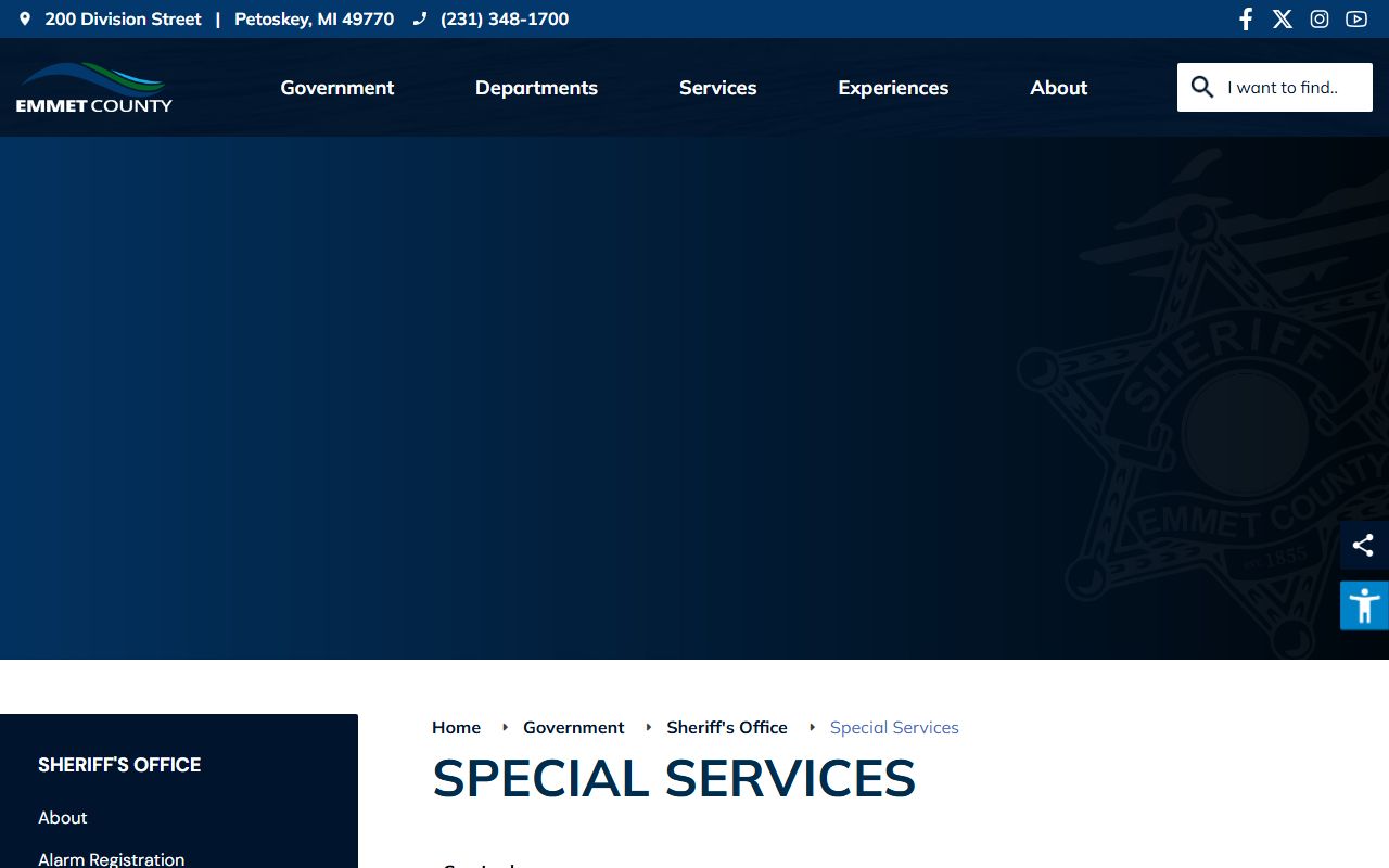 Emmet County warrant enforcement office special services driver program
